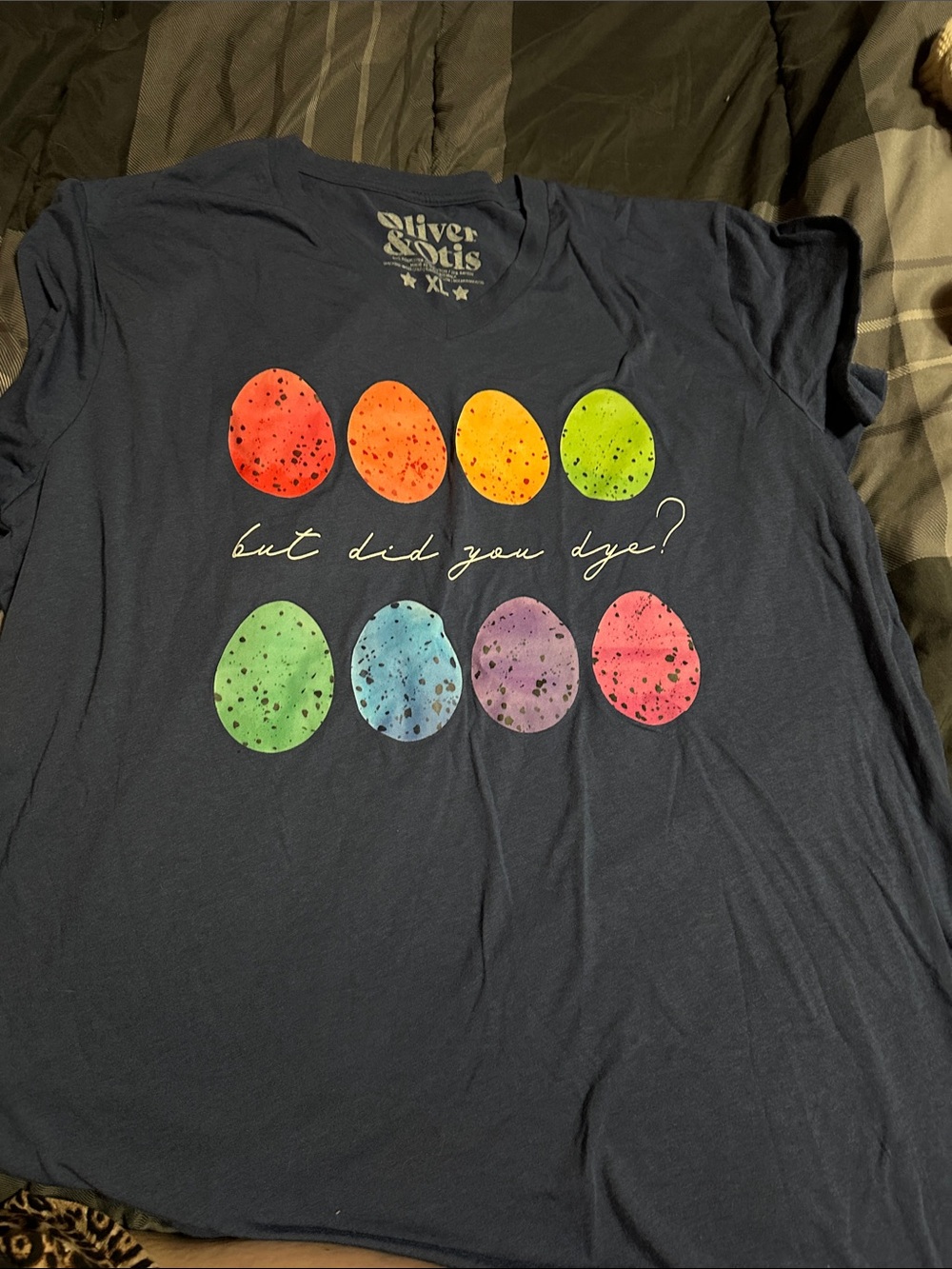 Women’s Navy Graphic Tee - 'But Did You Dye?'